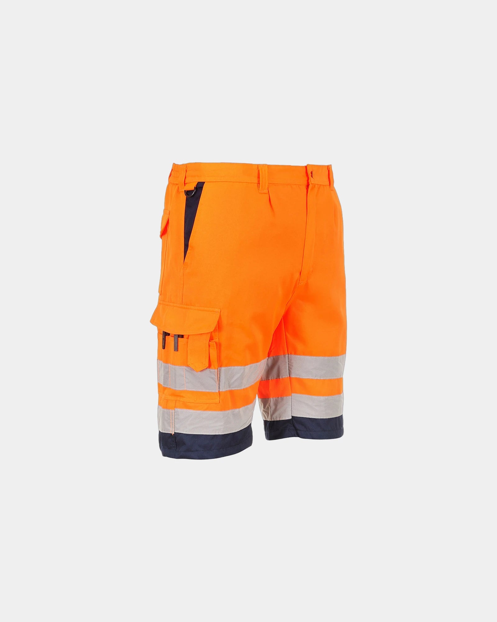 Bermudy robocze HiVis poliestrowo-bawełniane z nadrukiem - Pomarańczowy